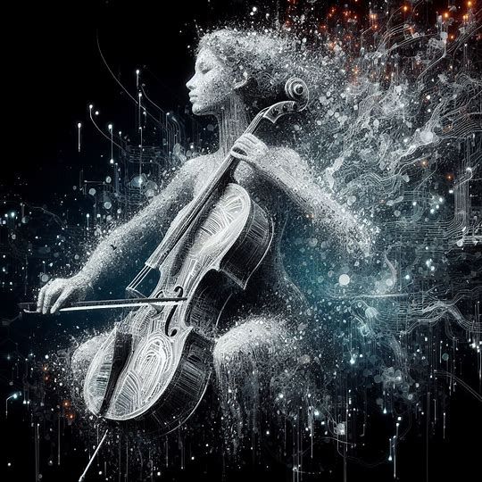 Cello explosion AI Generated Artwork NightCafe Creator