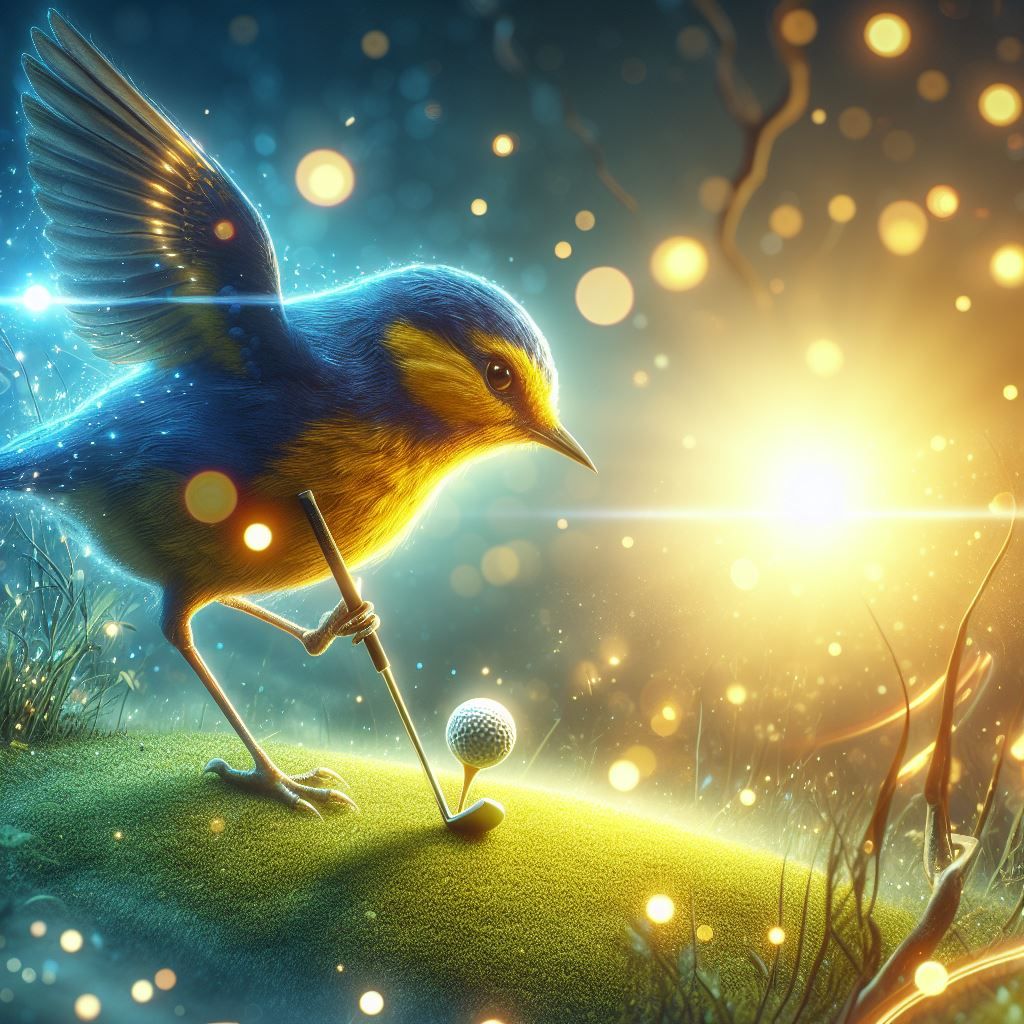 A bird doing a birdie