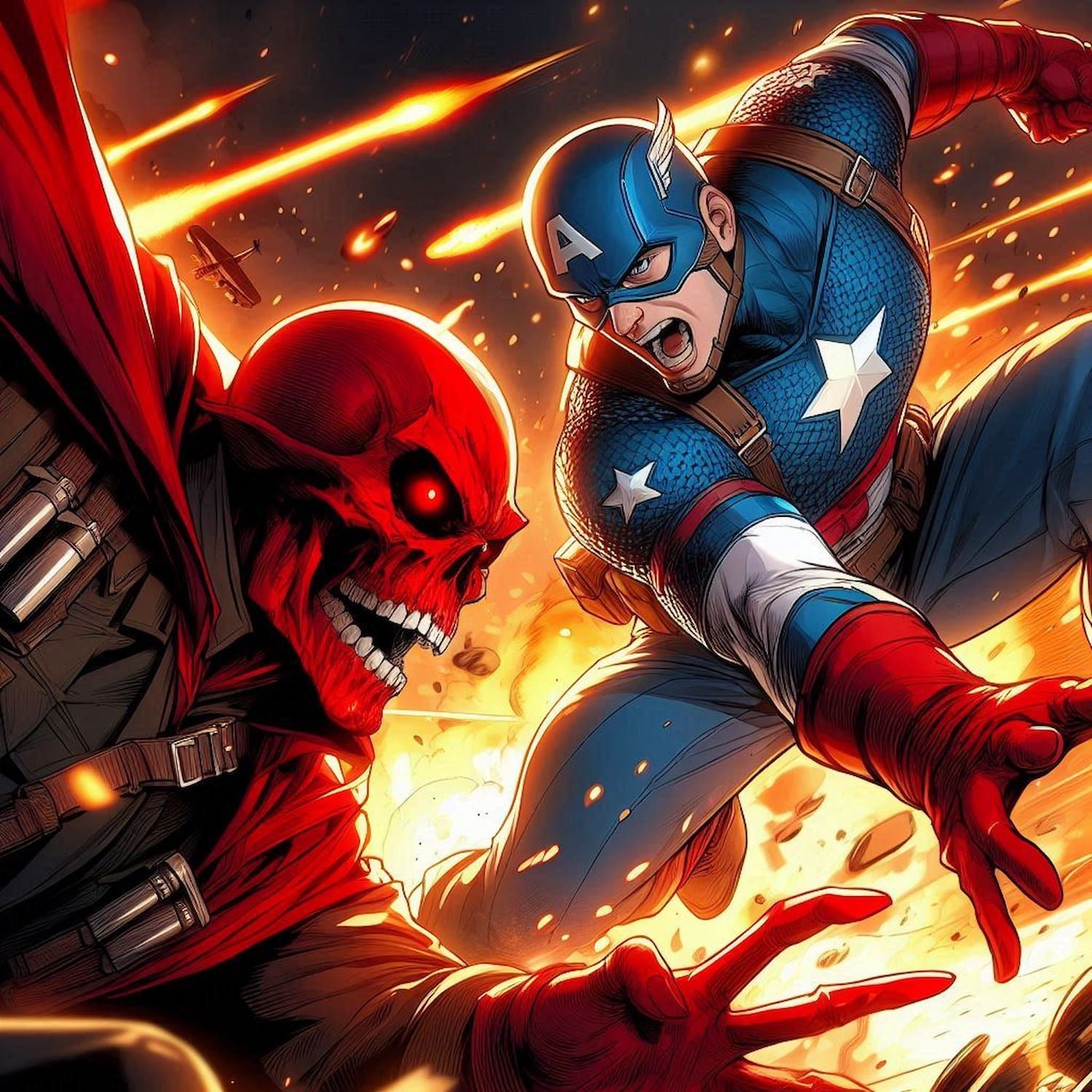 Captain America vs the Red Skull