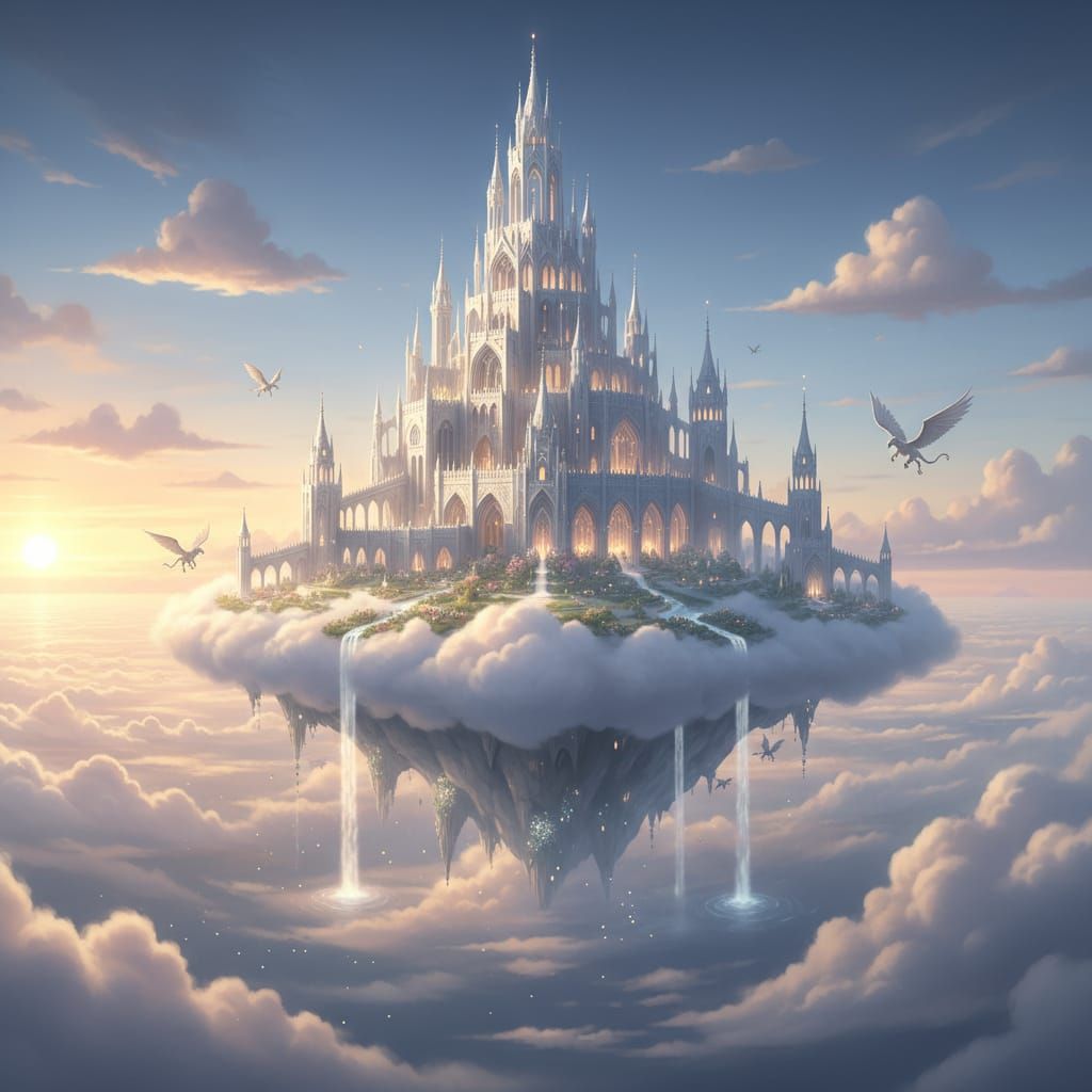 A Castle on a Cloud  by @Troxley