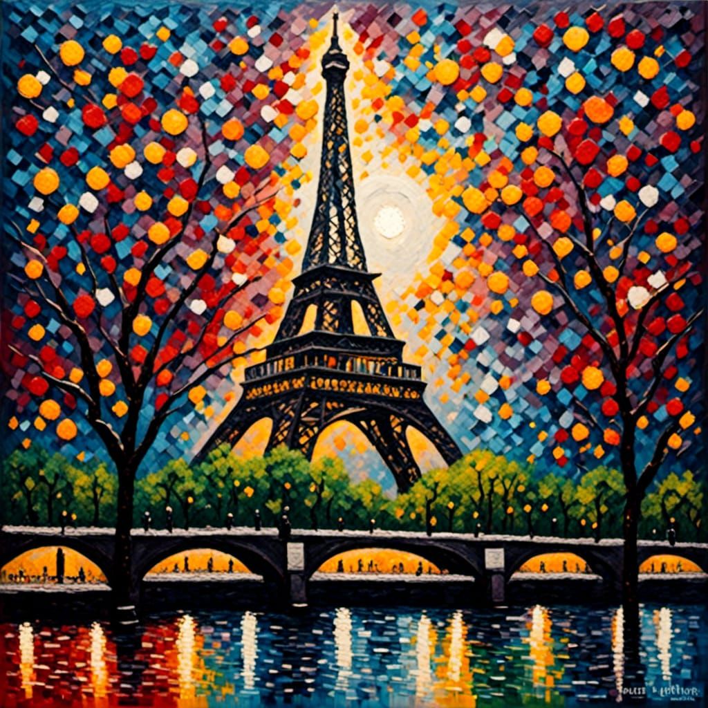 <lora:ImpastoXL:1.3>
<lora:DadaismSunnyDayXL:0.1><lora:RomanticCompXL:0.1> 
<lora:FauviPointiXL:0.1>
Paris  quarter Eiffel tower streetlight...