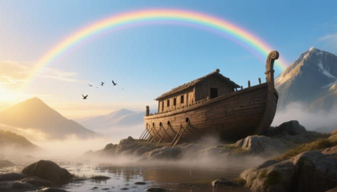 God's Promise in the Rainbow  by @mossy