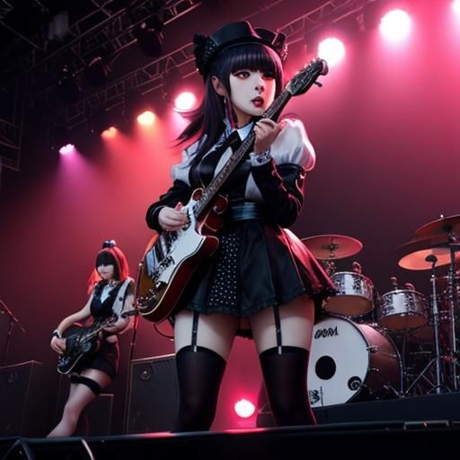 Band-Maid on stage - AI Generated Artwork - NightCafe Creator