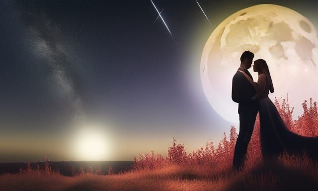 me, you, milky way, north star, super moon