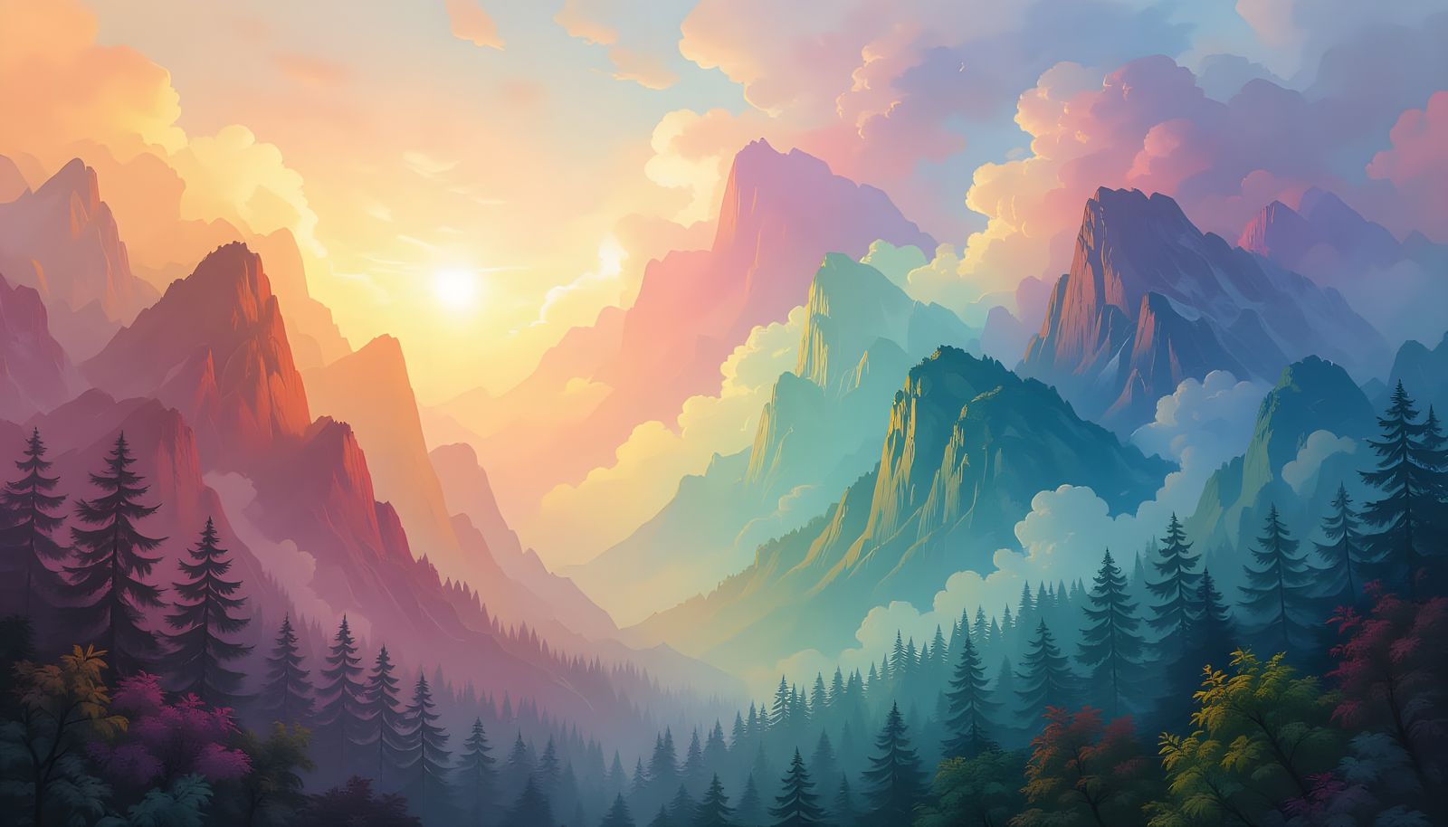 Colorful mountains  by @The-Philou