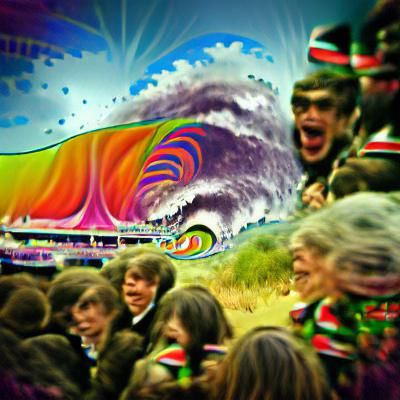 The big wave of excitement psychedelic
