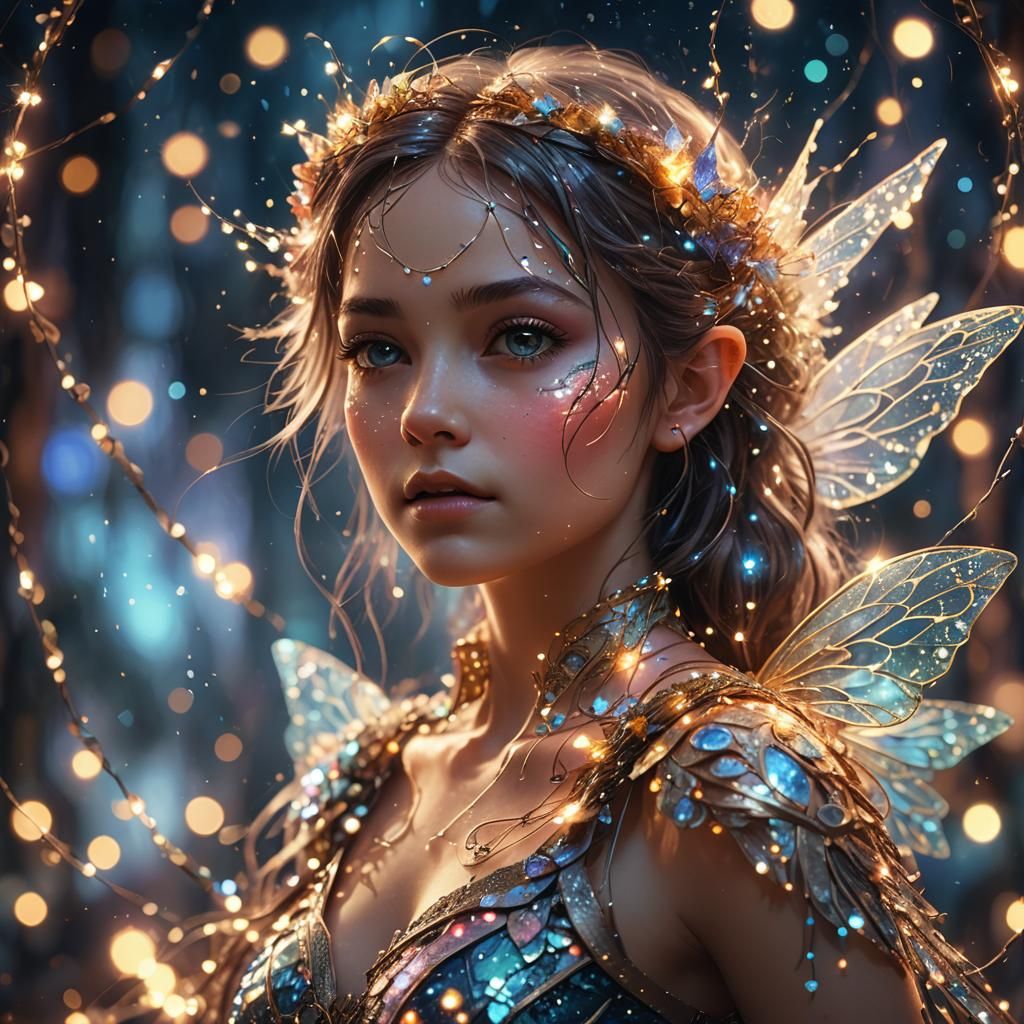 Fairy made of lights and sparkles  by @Annabella