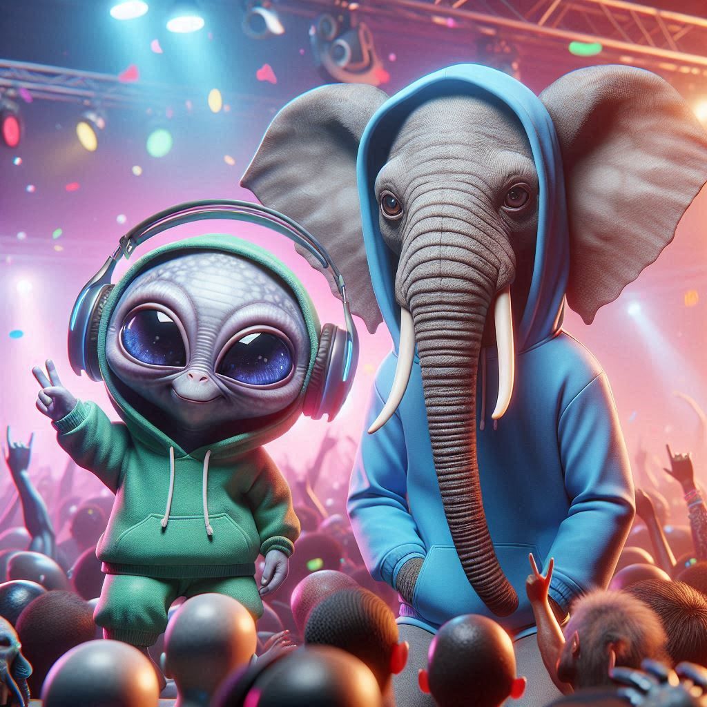 ALIEN. / ELEPHANT. / RAVE I.