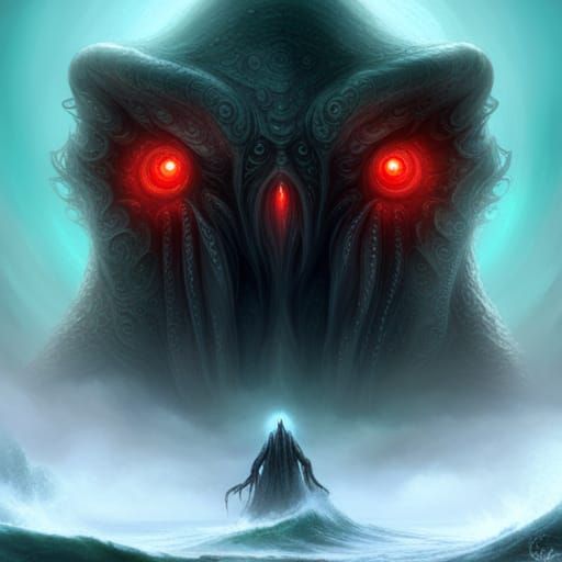 Caught in the gaze of Cthulhu  by @Shywolf