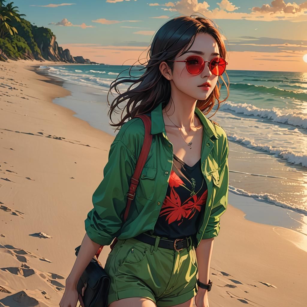 At beach