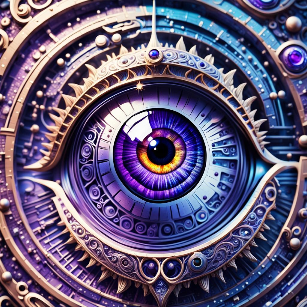 purple eye