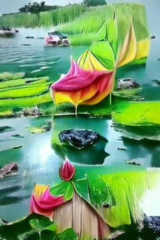 Beautiful lotus lake