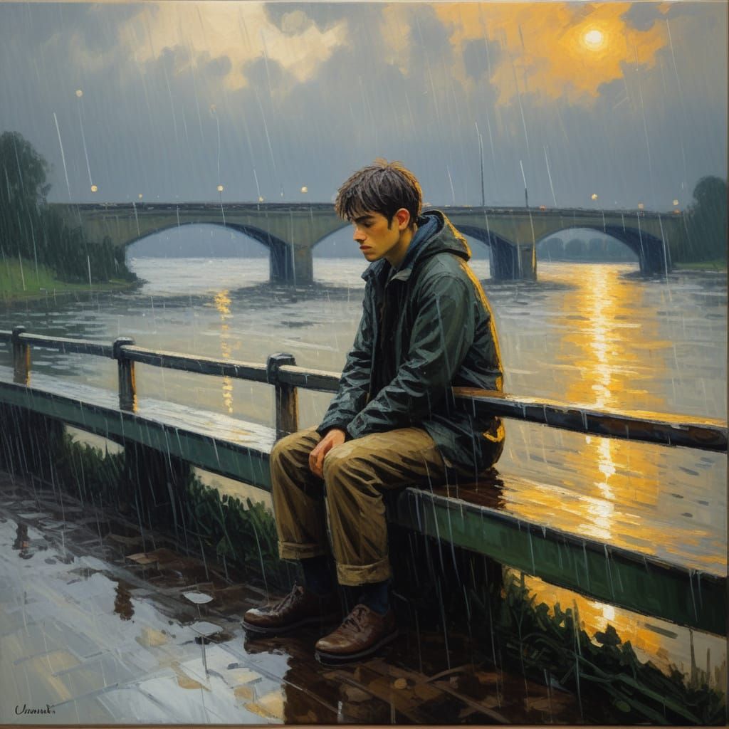 Missing someone in the rain ☔