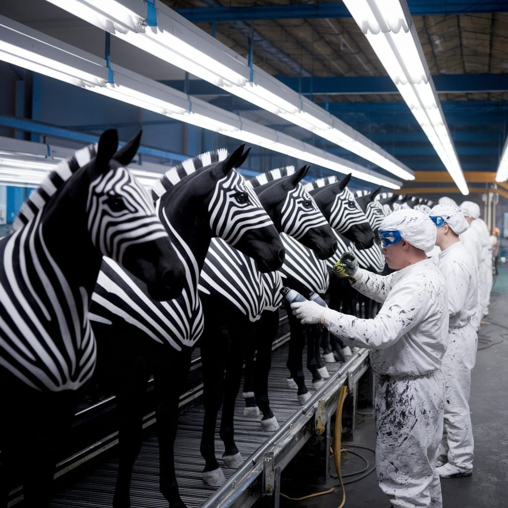 At the Zebra Factory  by @Spikewriter