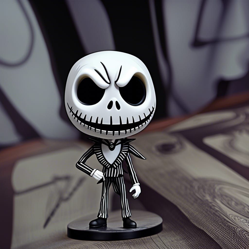 Bobble Head Jack Skellington The Nightmare - Ai Generated Artwork 