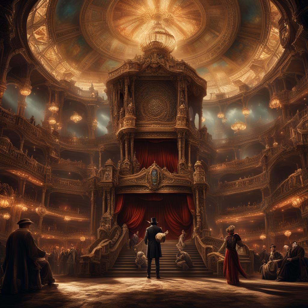 cirque, trapézistes, musiciens,  jongleurs, mimes et magicie...