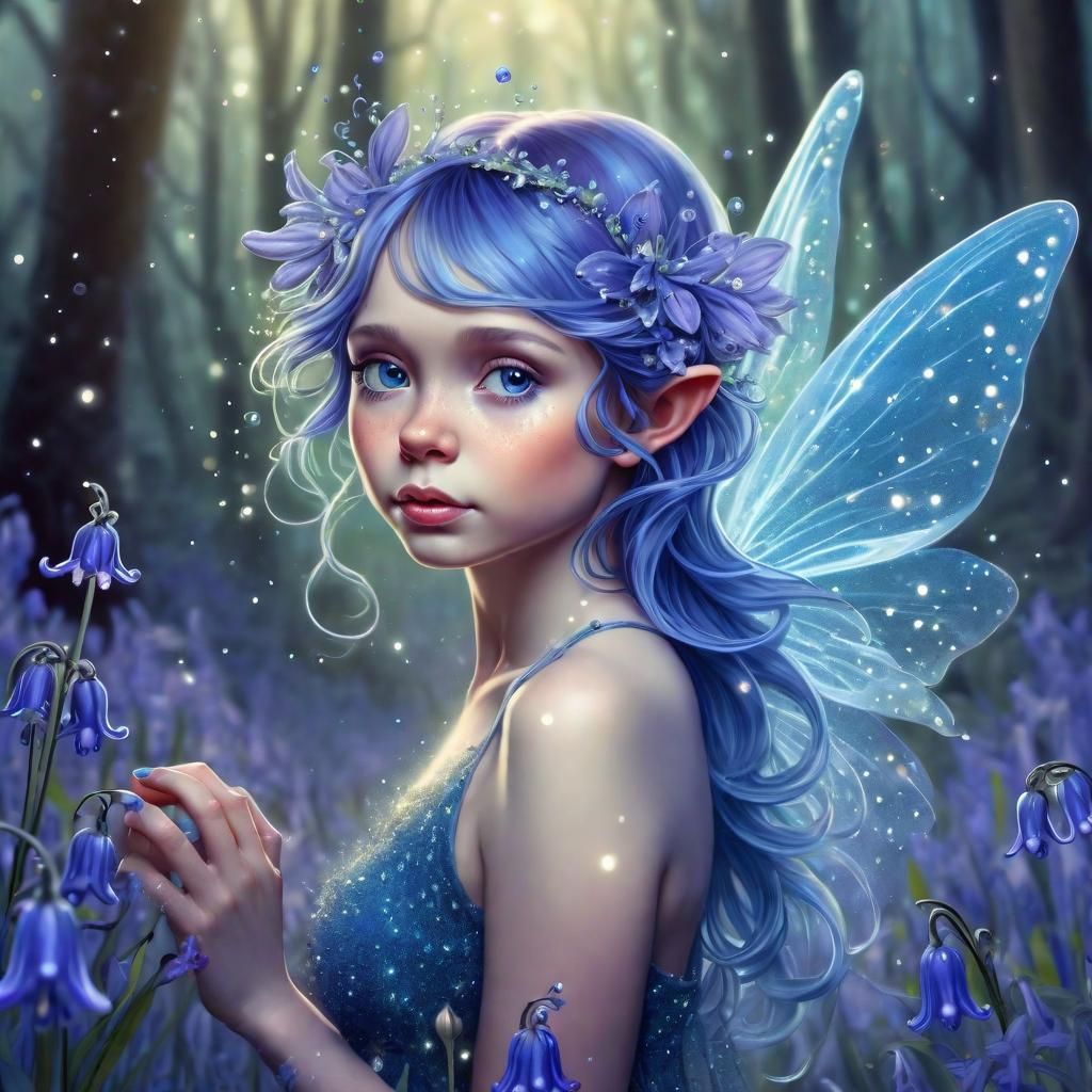 Bluebell fairy - AI Generated Artwork - NightCafe Creator