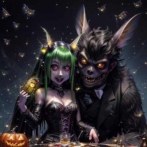 Teen monsters at their school formal 