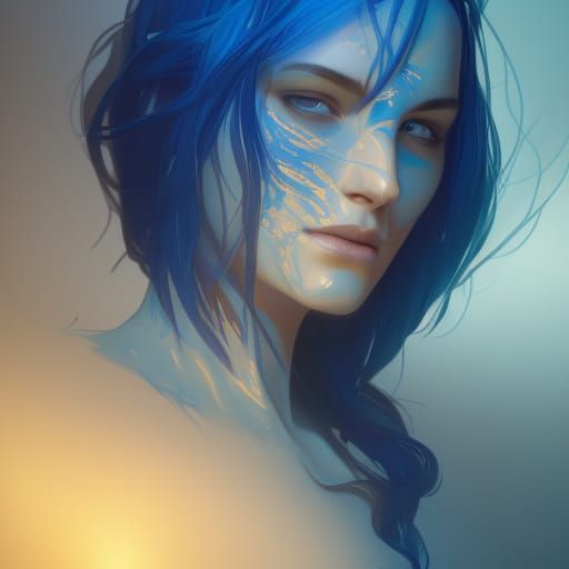 Fiery Portrait in Hyperdetailed Artstation Style