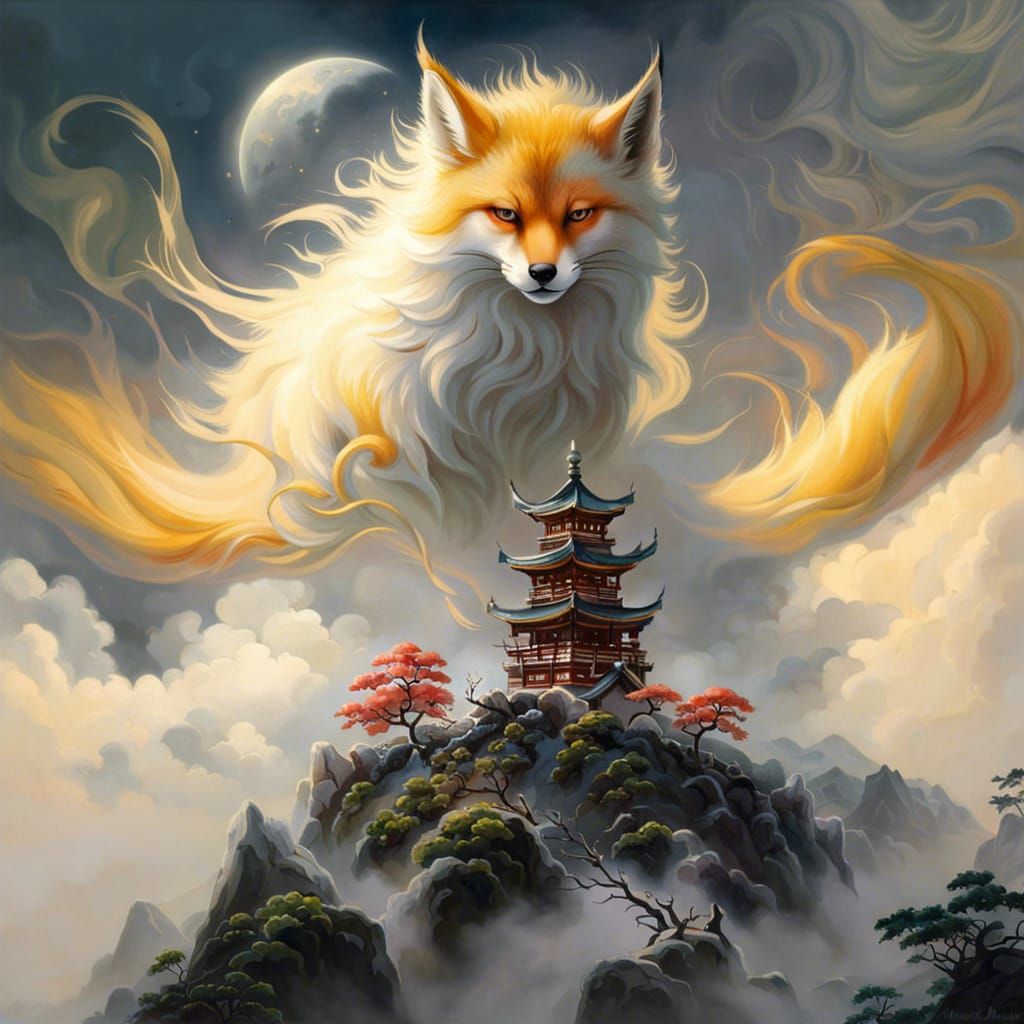 The land of Kitsune, a fox demon in Japanese folklore.  by @Riangwalee