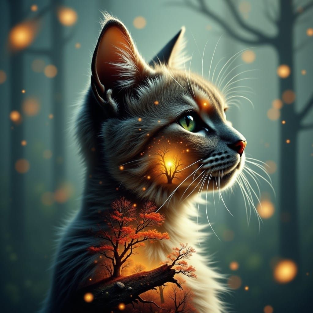  <lora:DoubleExposure:1.0>Double exposure cat 