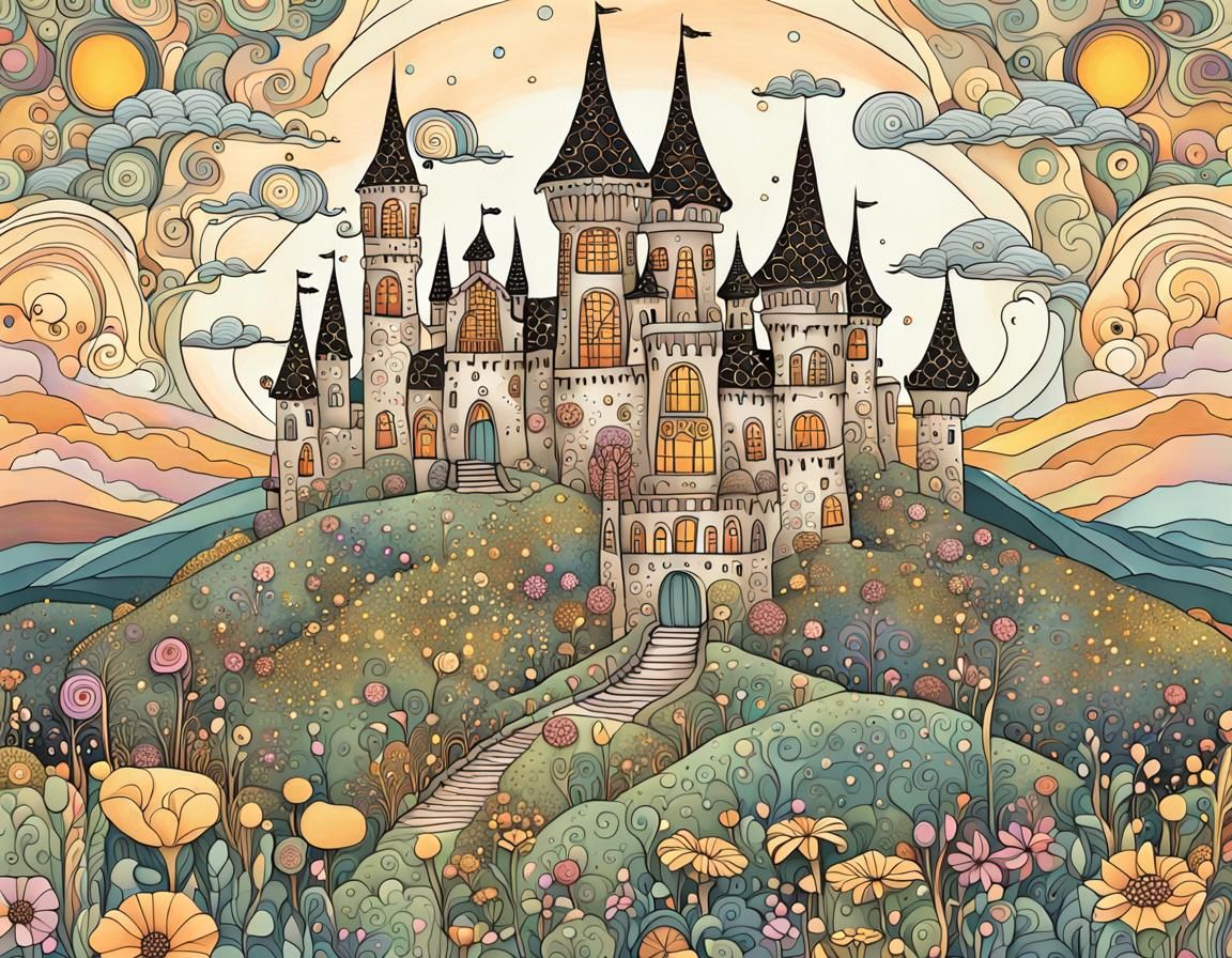 Zendoodle Castle  by @Ishya