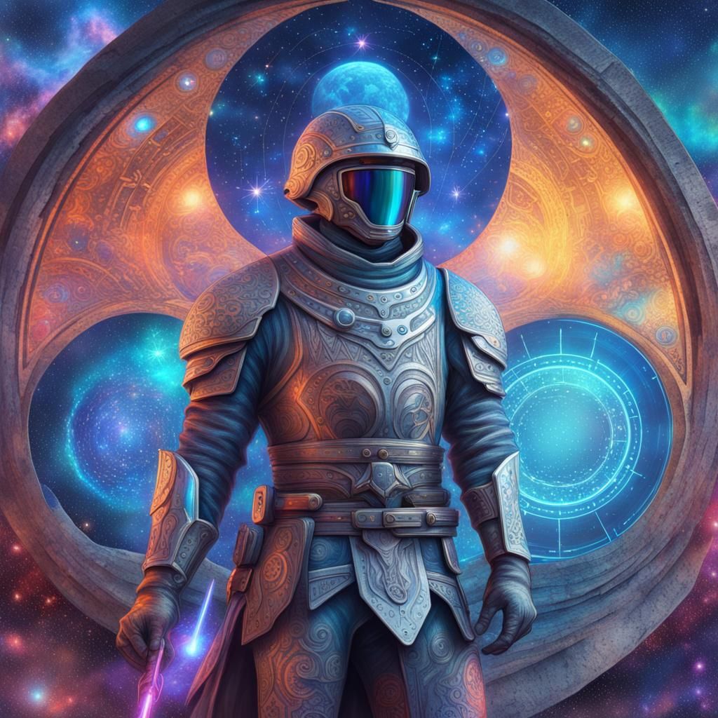 Medieval soldier futuristic science fiction   by @Debbie