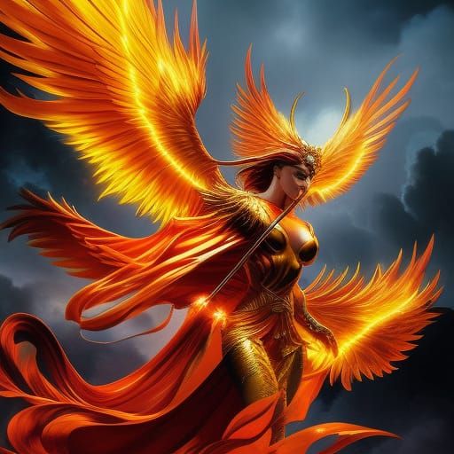 Human Phoenix - AI Generated Artwork - NightCafe Creator