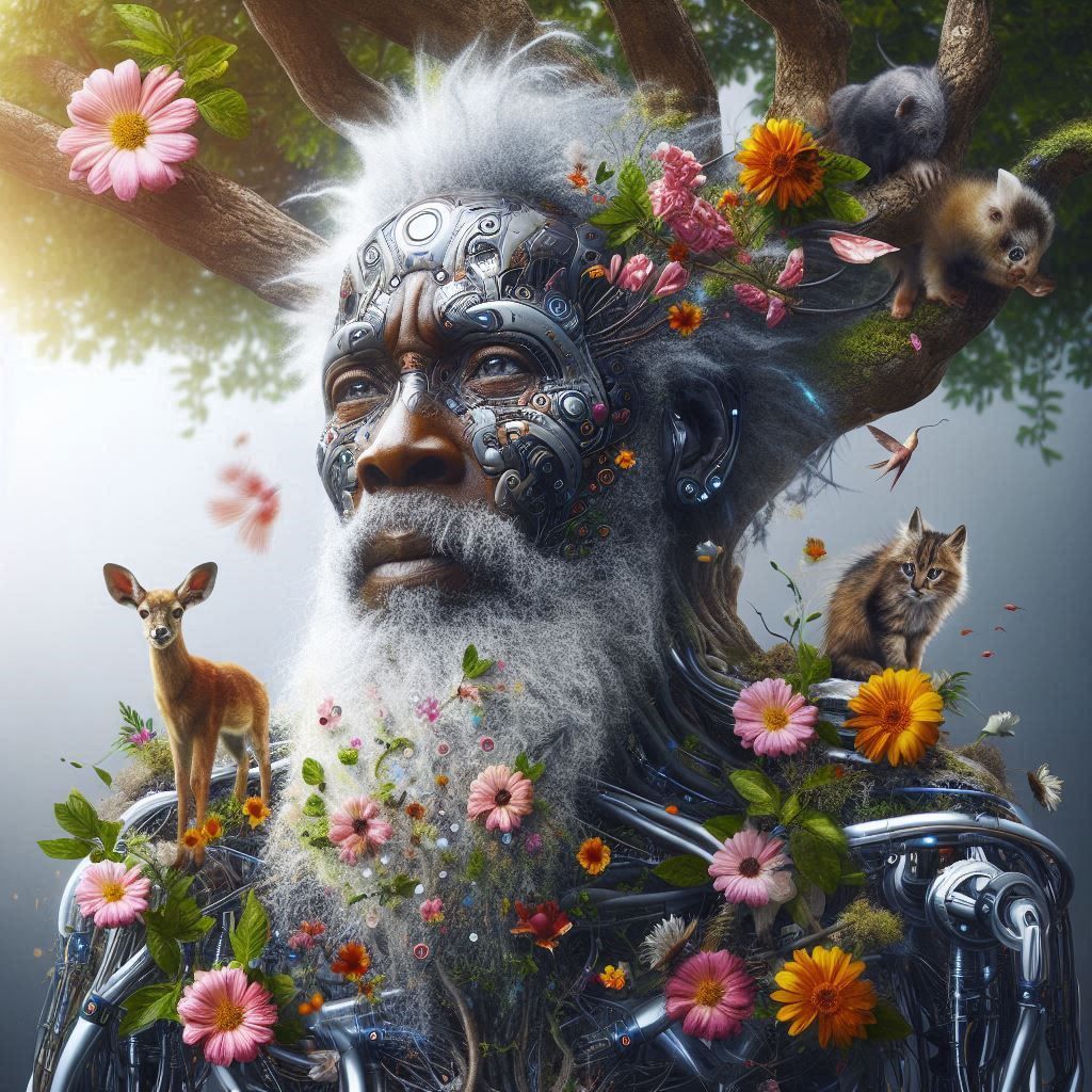 The man, the machine and nature