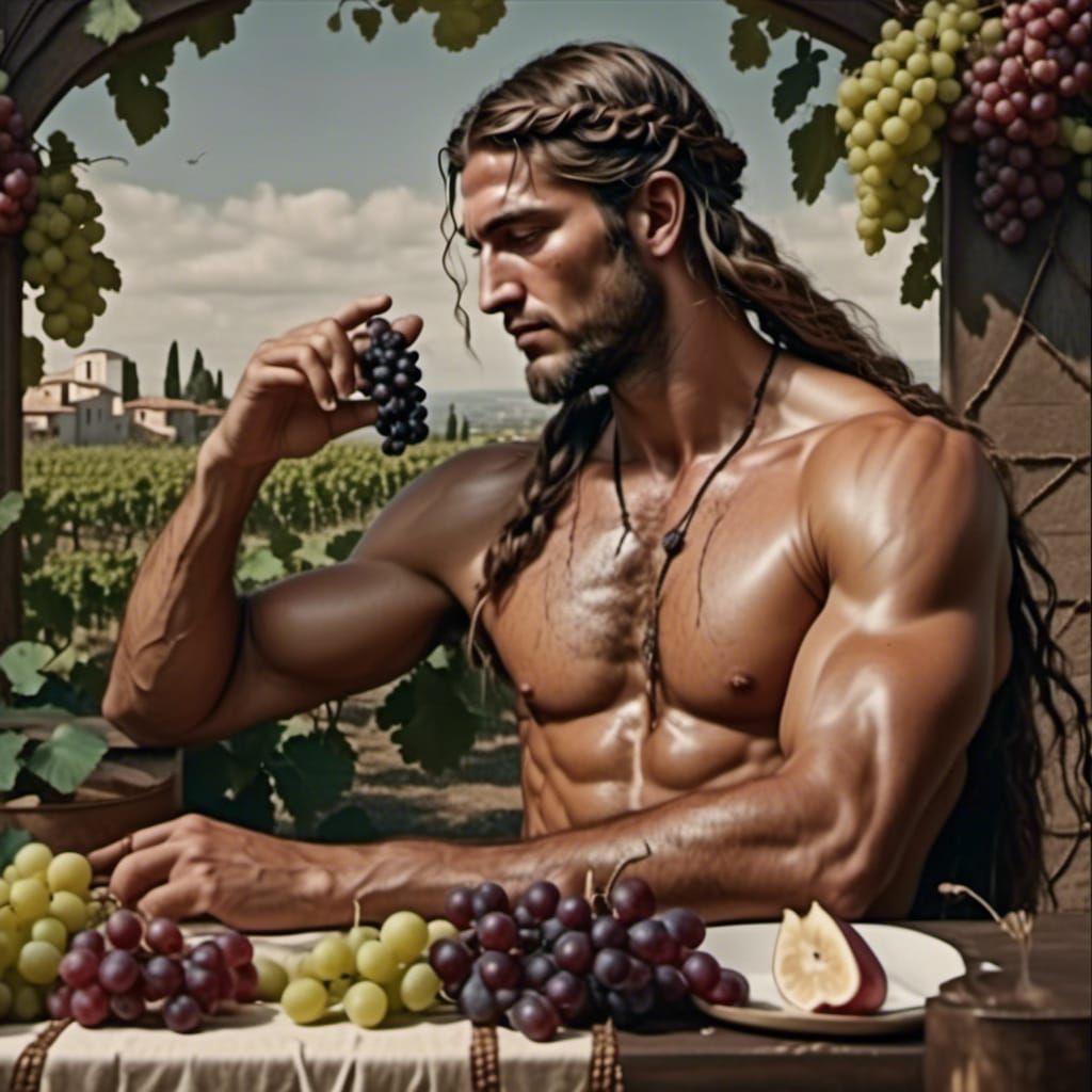 Dionysus Holding Grapes