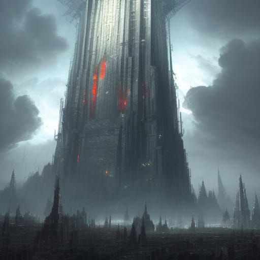Grimdark-Brutalist Megatower - AI Generated Artwork - NightCafe Creator