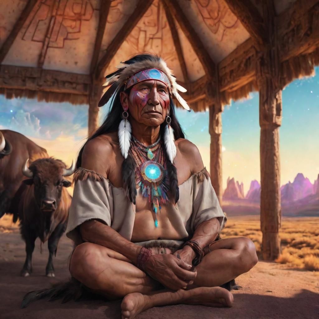 Montana medicine man AI Generated Artwork NightCafe Creator