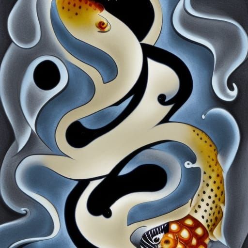ying yang koi fish