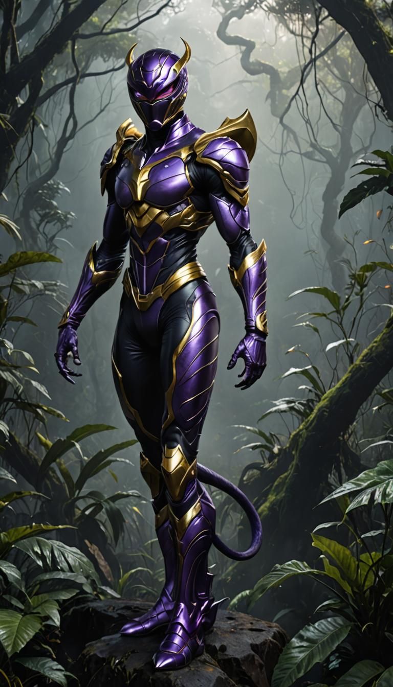 Photorealistic full body portrait of an Arbok-Inspired Power...