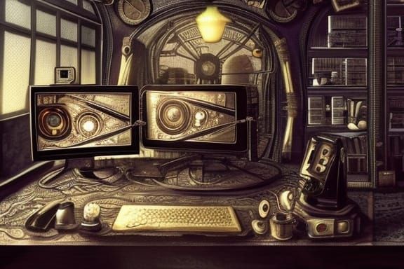 computer steampunk