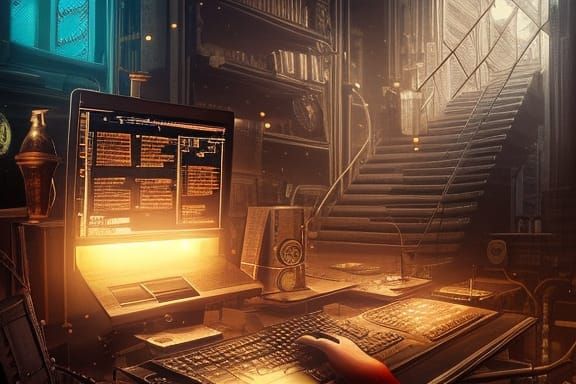 computer steampunk