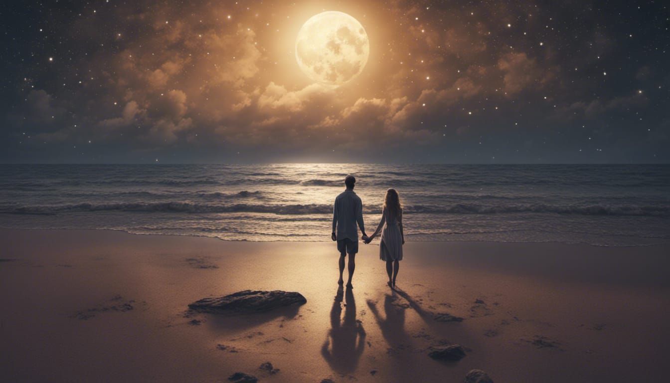 Summer Night Moonscape  by @FREEQ-AI