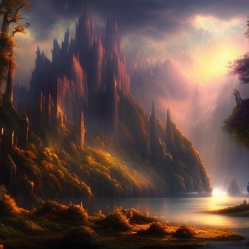 Cinematic fantasy landscape - AI Generated Artwork - NightCafe Creator