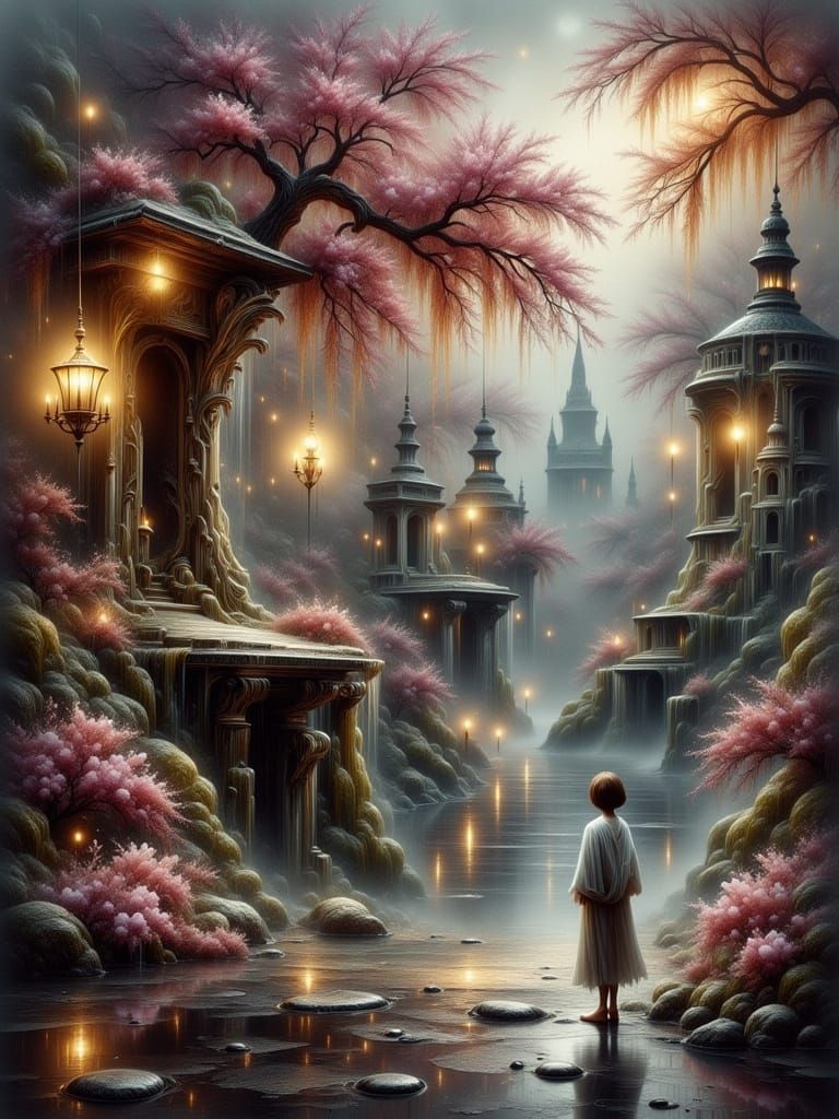 Ornate Frame with Blank Page in Rococo Style