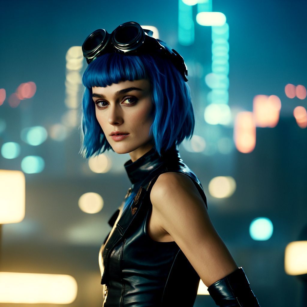 Keira Knightley in cyberpunk