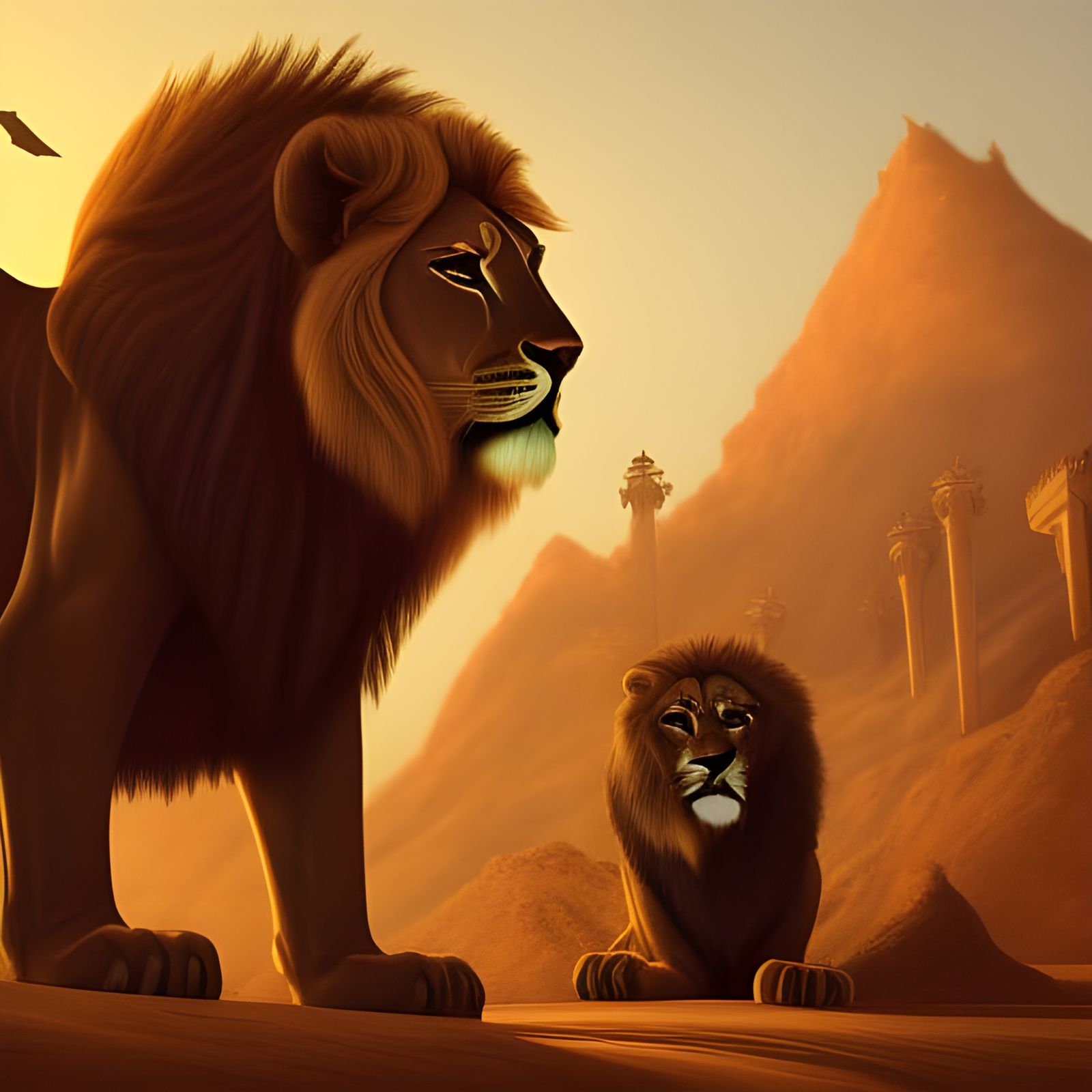 Moroccan lions