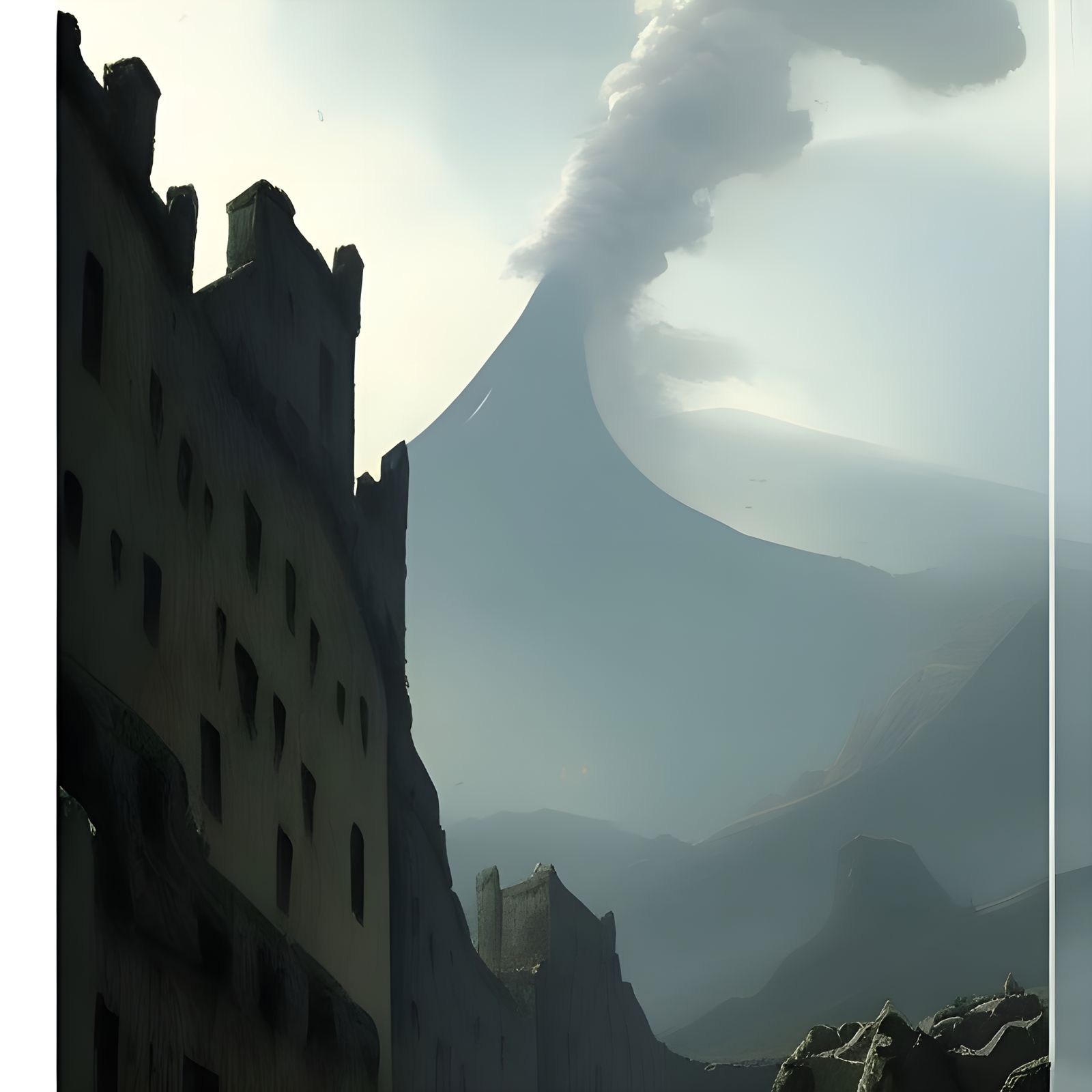 Volcano by the fortress