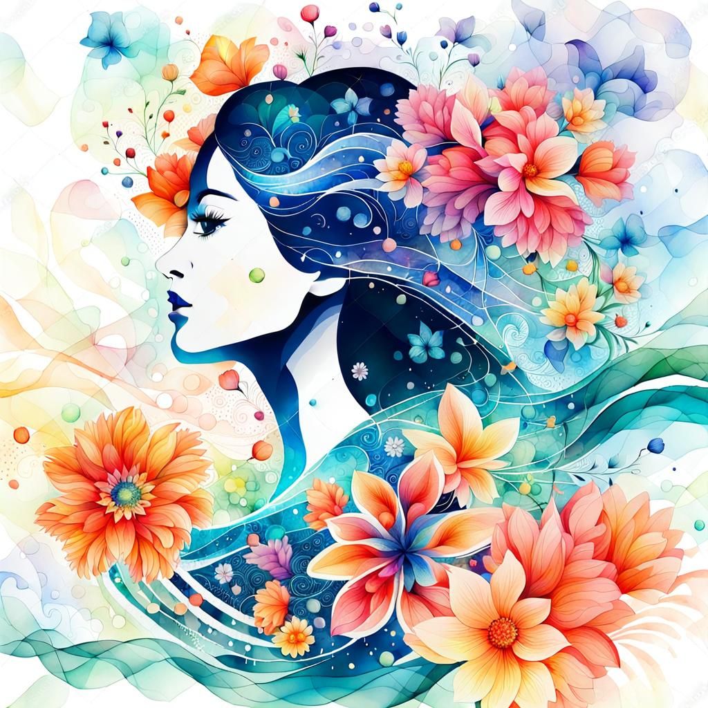 Floral Woman 04