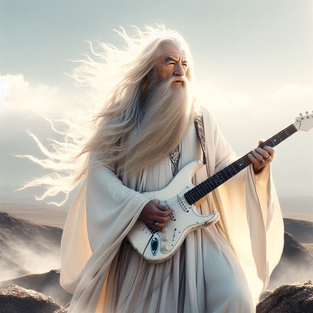 Gandalf the White Jamming Away