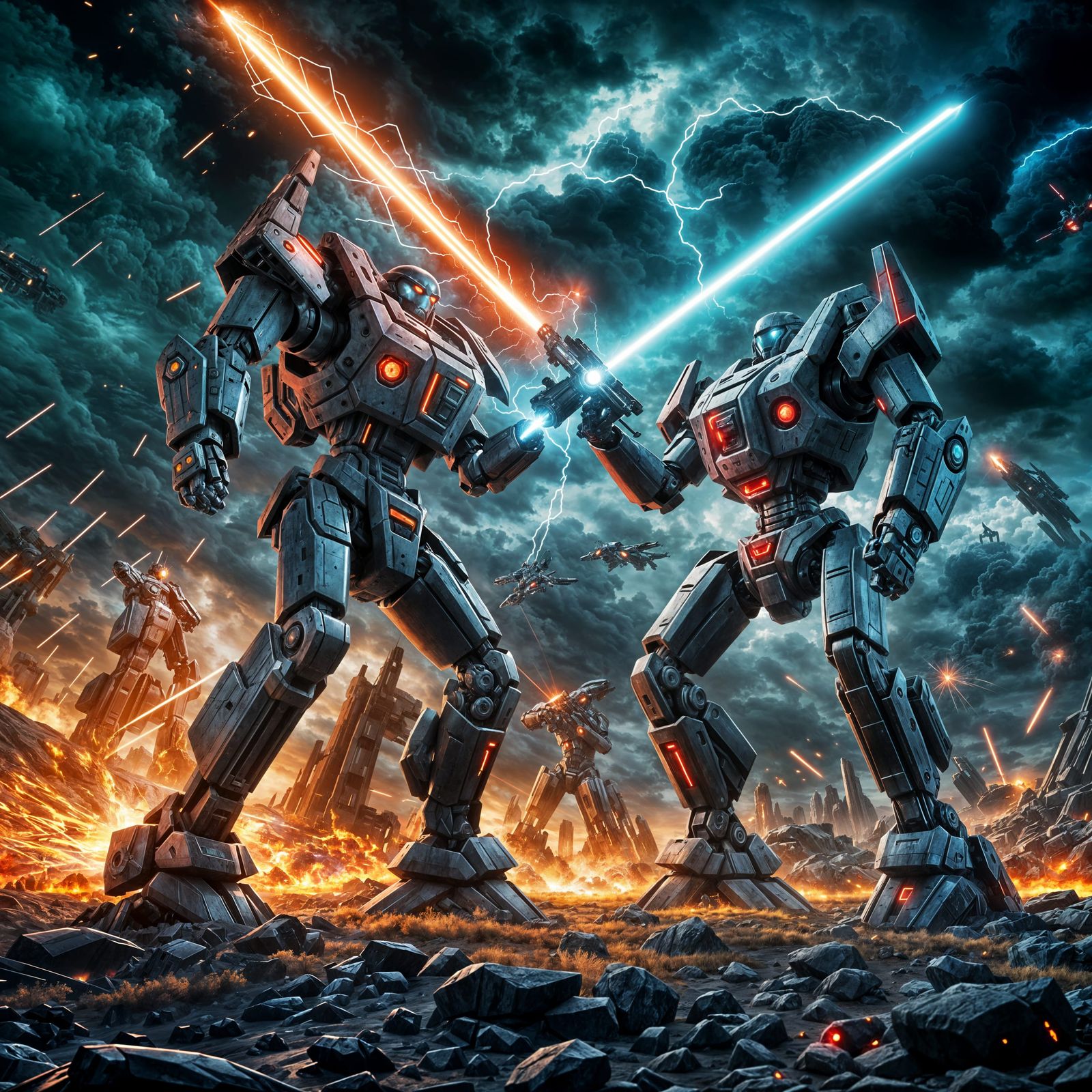 Mecha Duell  by @TSharp 