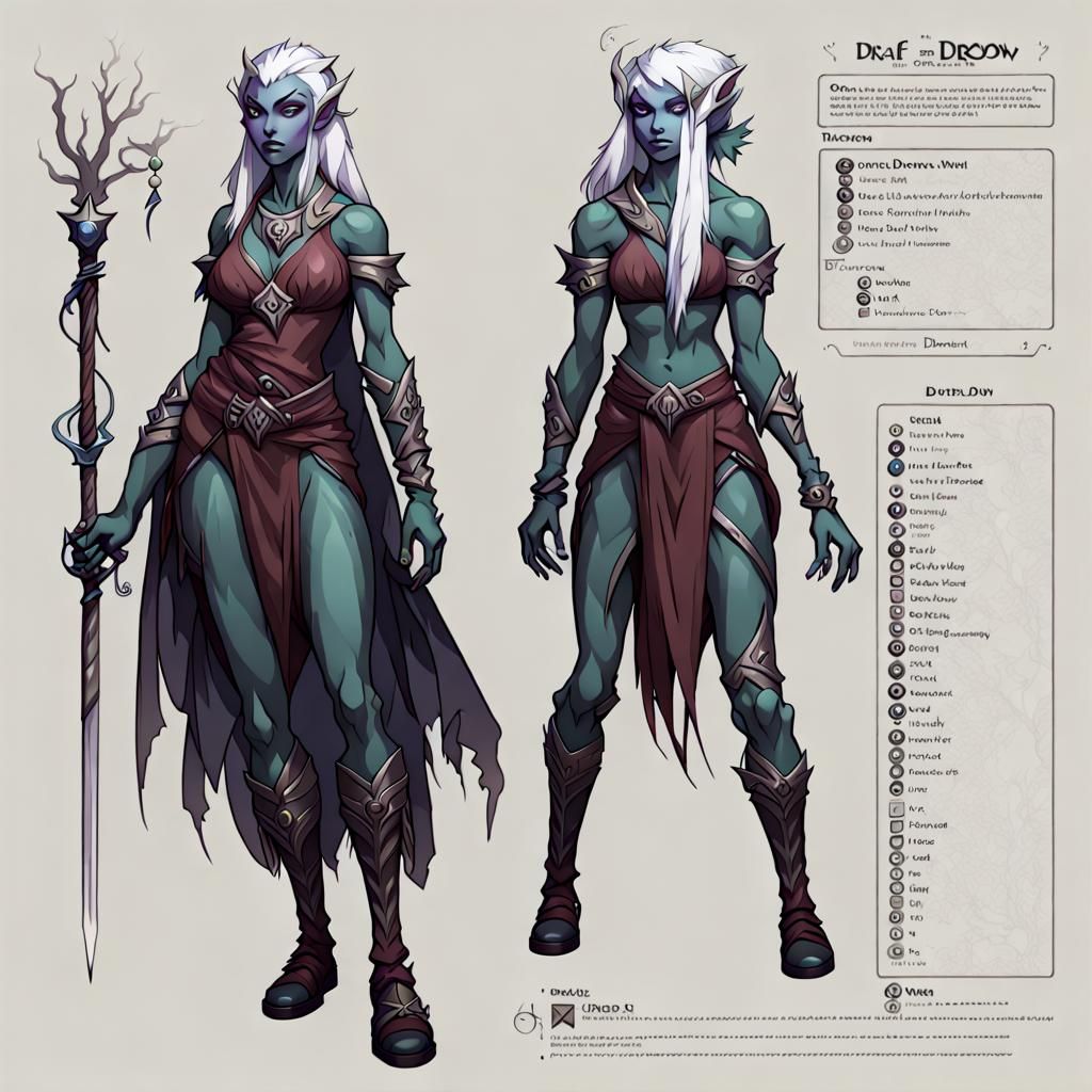 Drow Druid - AI Generated Artwork - NightCafe Creator