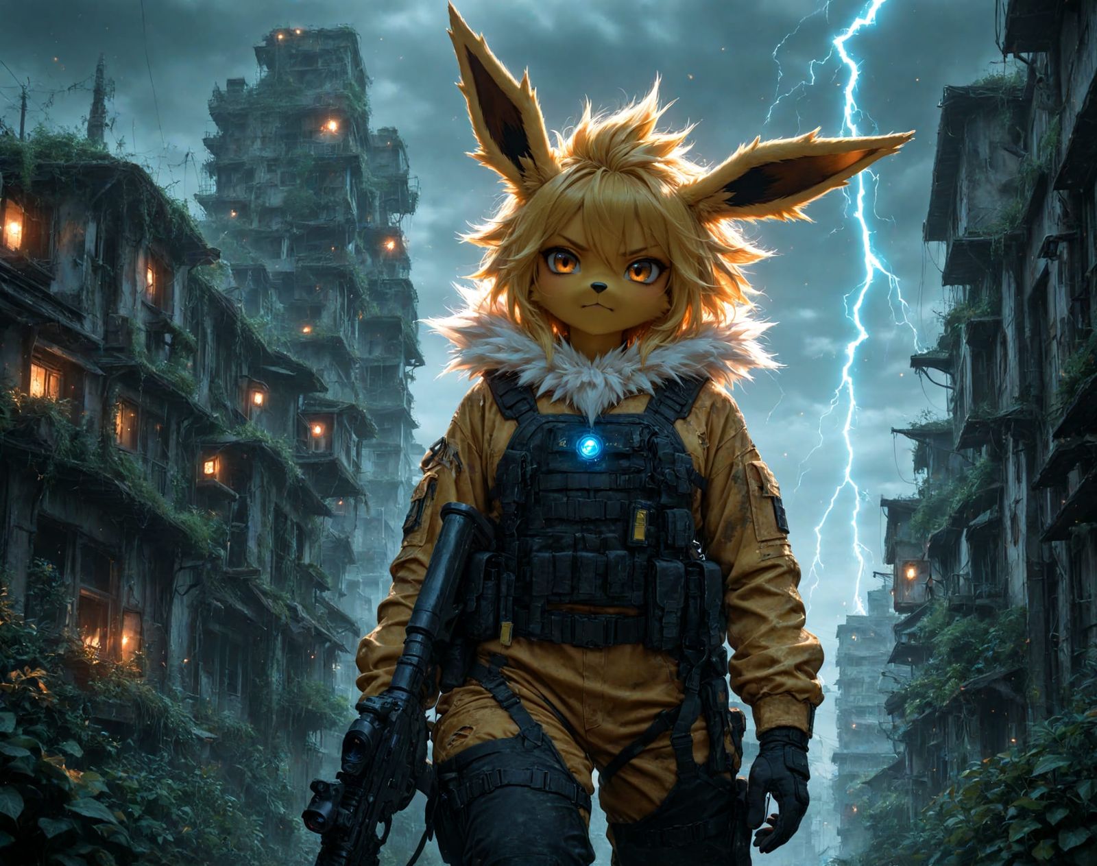 Post-Apocalyptic Jolteon Survivor