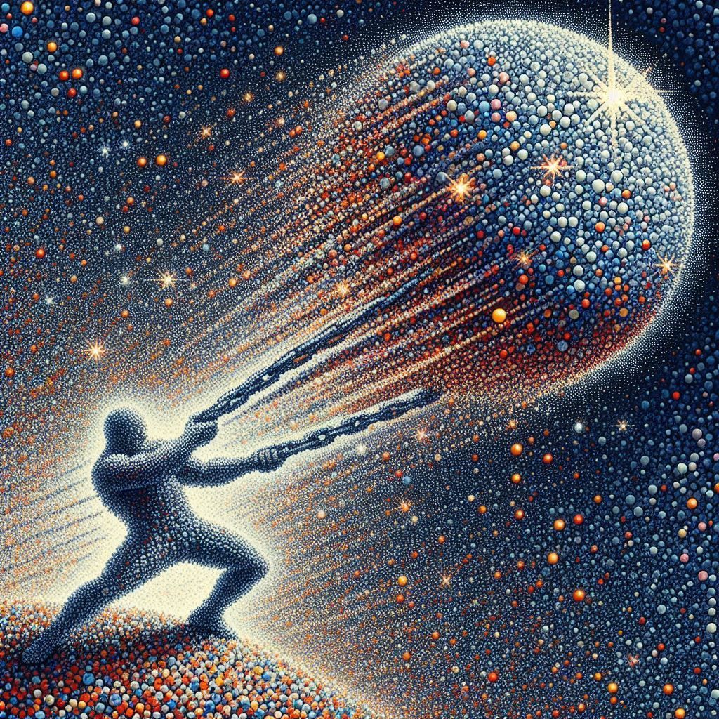 Pointillism comet wrangler