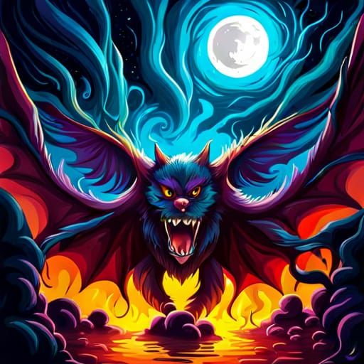 Bat Crazy AI Generated Artwork NightCafe Creator
