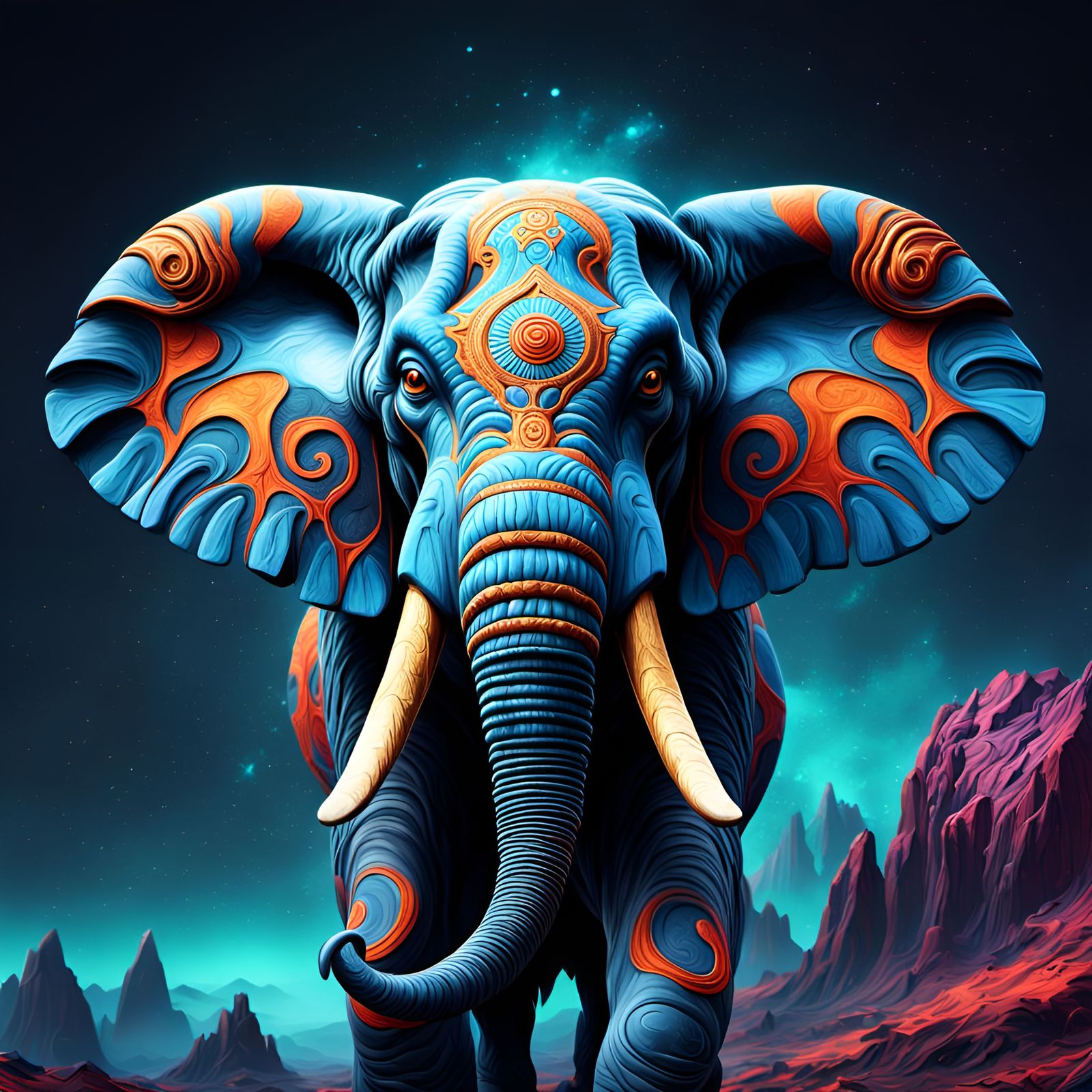 Mammoth abstract art  by @Alexgroove